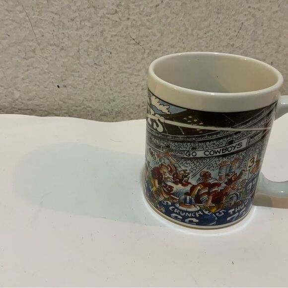 Dallas Cowboys NFL Custom Edge Cartoon Coffee Mug Rare Vintage 1994 VTG Stadium - Picture 5 of 10